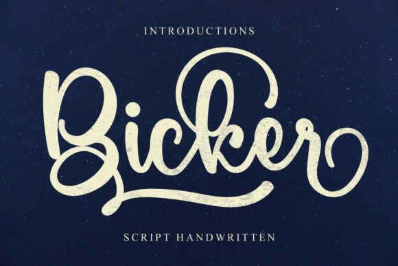 Bicker: A Dainty Script Font for Modern Web Design