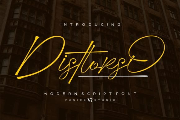 Disttorsi: A Playful Script Font for Unique Branding