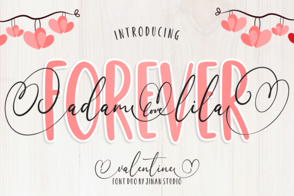 Forever Adam Lila Duo: A Romantic Script Font for Branding