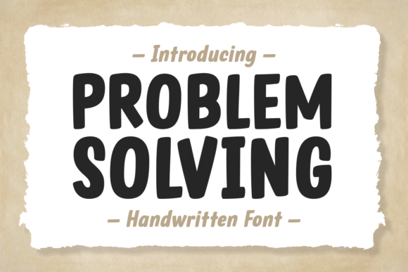 Problem Solving: A Handwritten Font for Real Business Branding