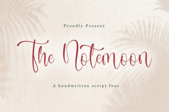 The Notemoon: A Dazzling Script Font for Handmade Brands